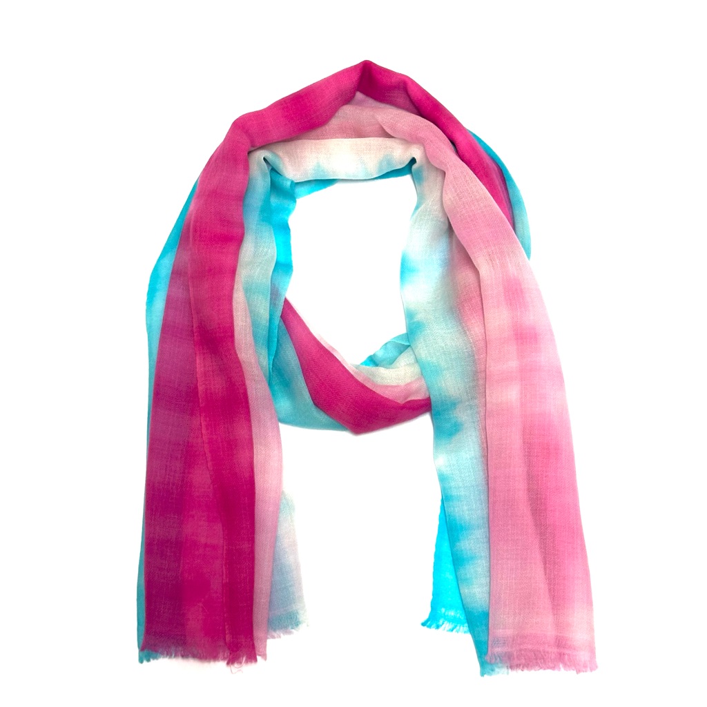 Pink & Blue Ombre Lightweight Women's Scarf